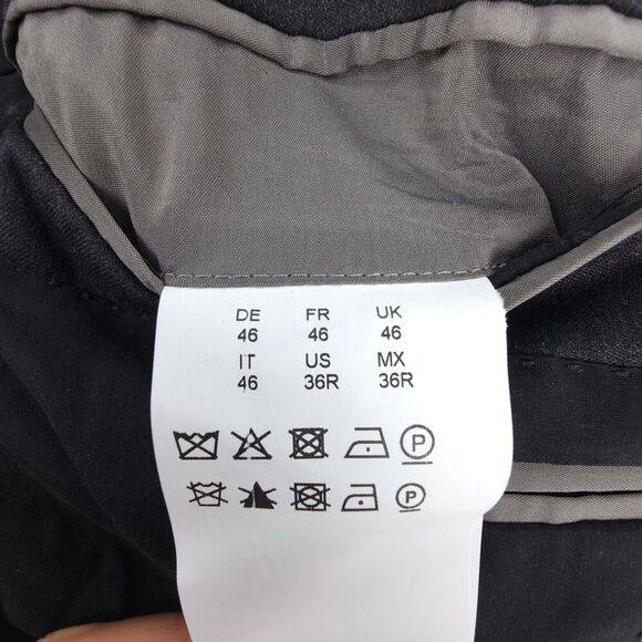 HUGO BOSS Virgin Wool Slim Fit Super 120 Stretch Tailoring Two Button Blazer 36R - Picture 12 of 12